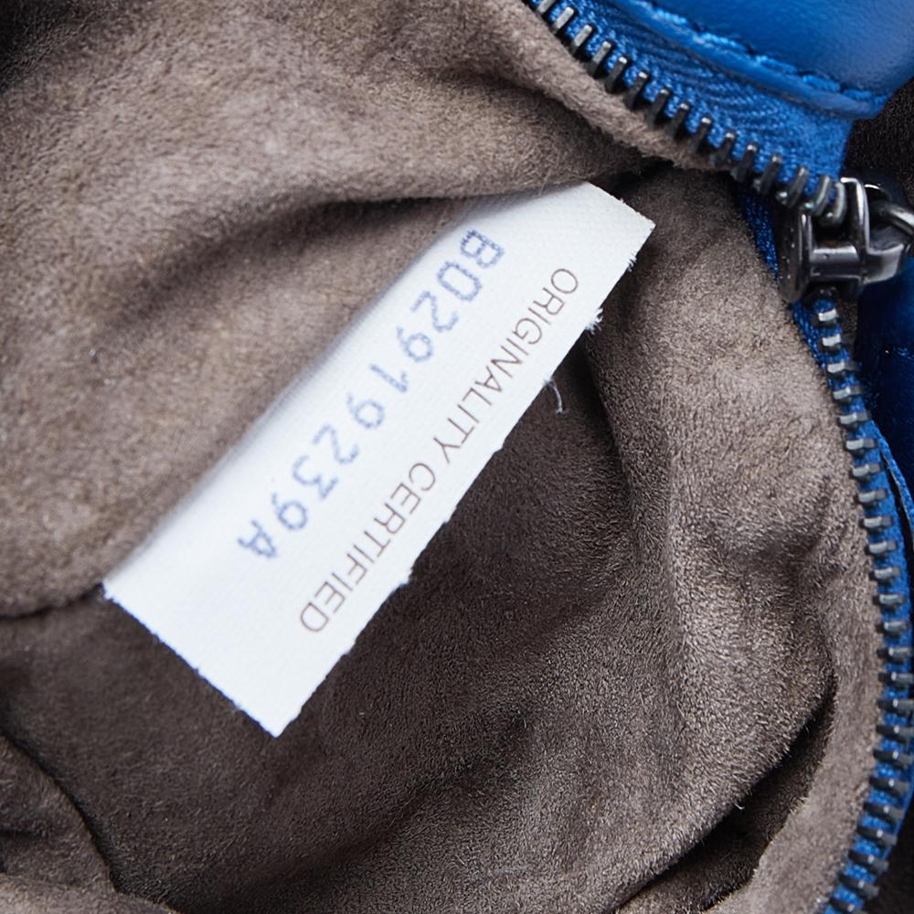 Bottega Veneta Blue Intrecciato Leather Nodini Crossbody Bag 4