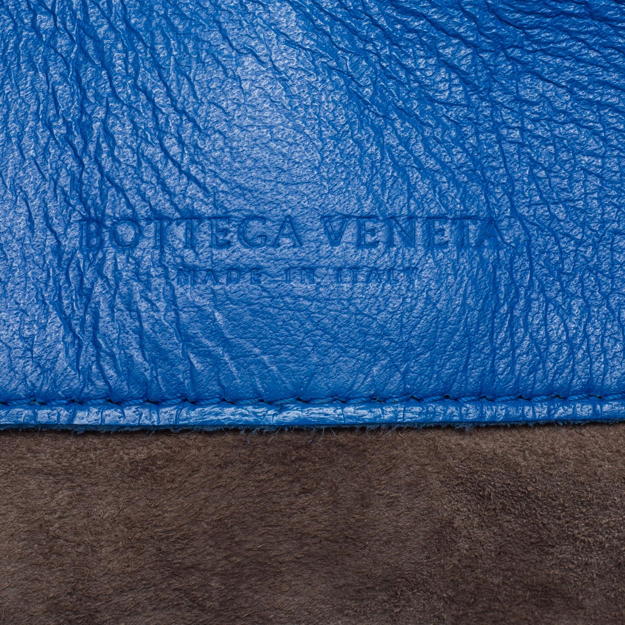 Bottega Veneta Blue Intrecciato Leather Olimpia Shoulder Bag 6