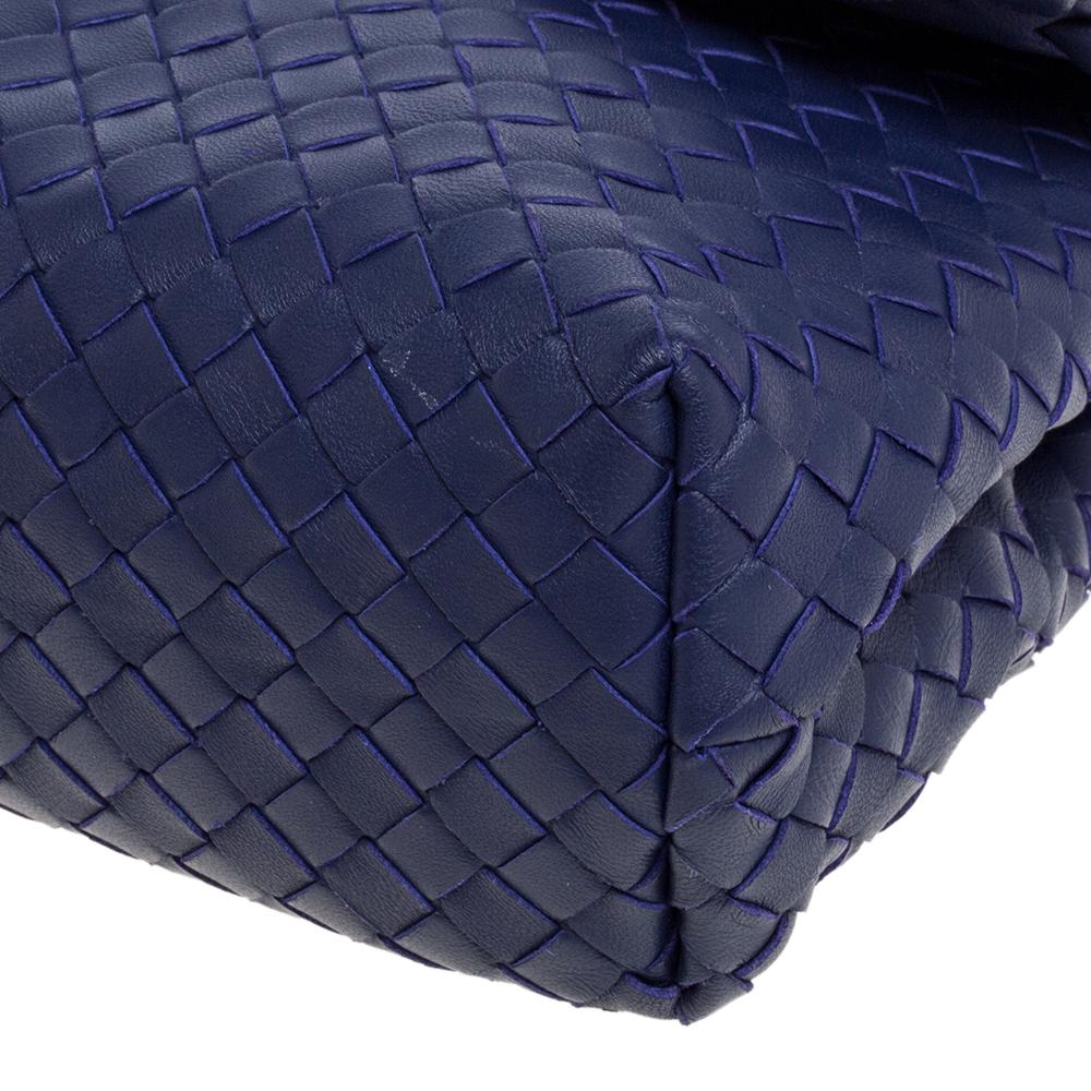 Bottega Veneta Blue Intrecciato Leather Small Olimpia Shoulder Bag 1