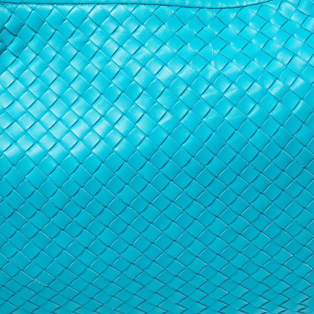Bottega Veneta Blue Intrecciato Leather Veneta Hobo 7