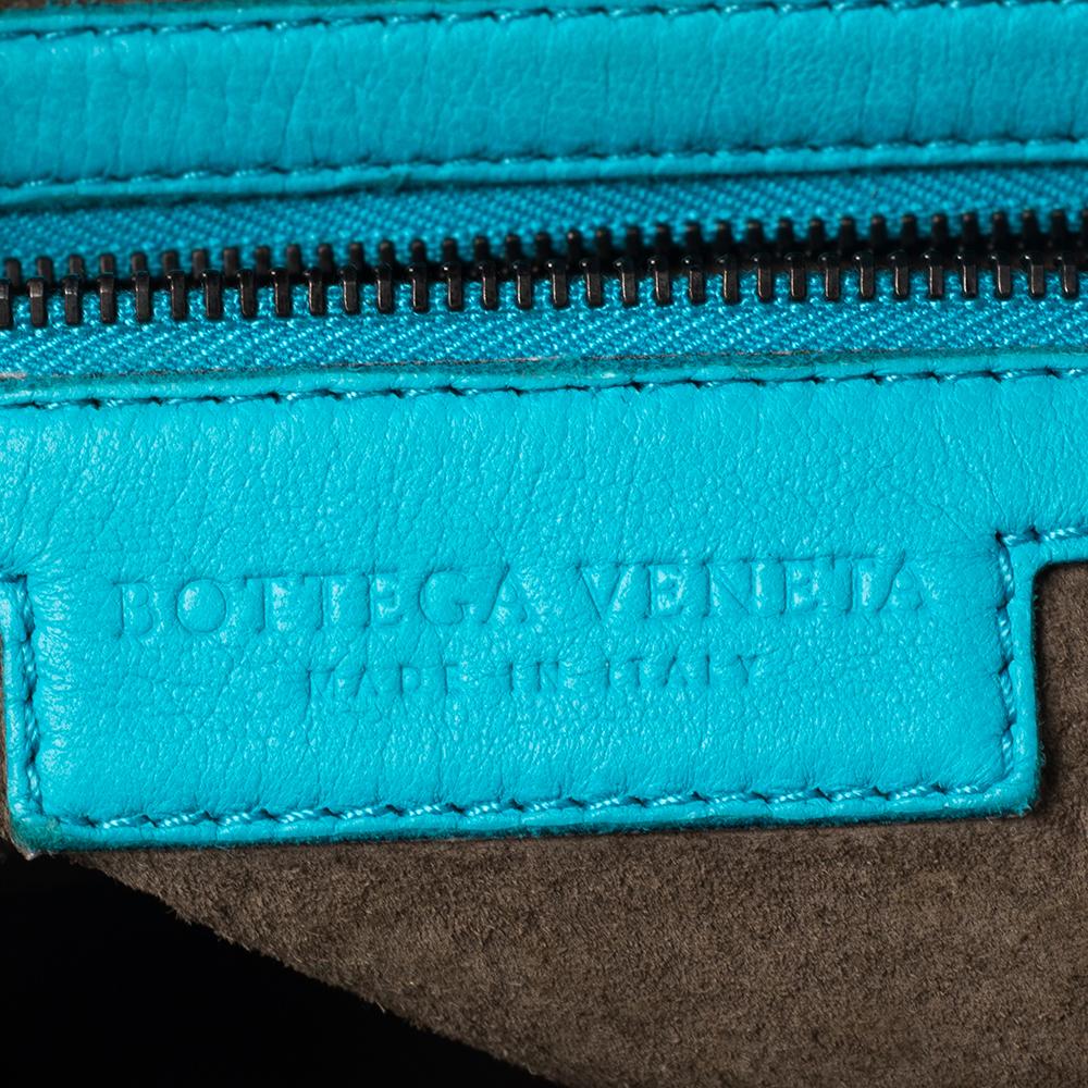 Bottega Veneta Blue Intrecciato Leather Veneta Hobo 3