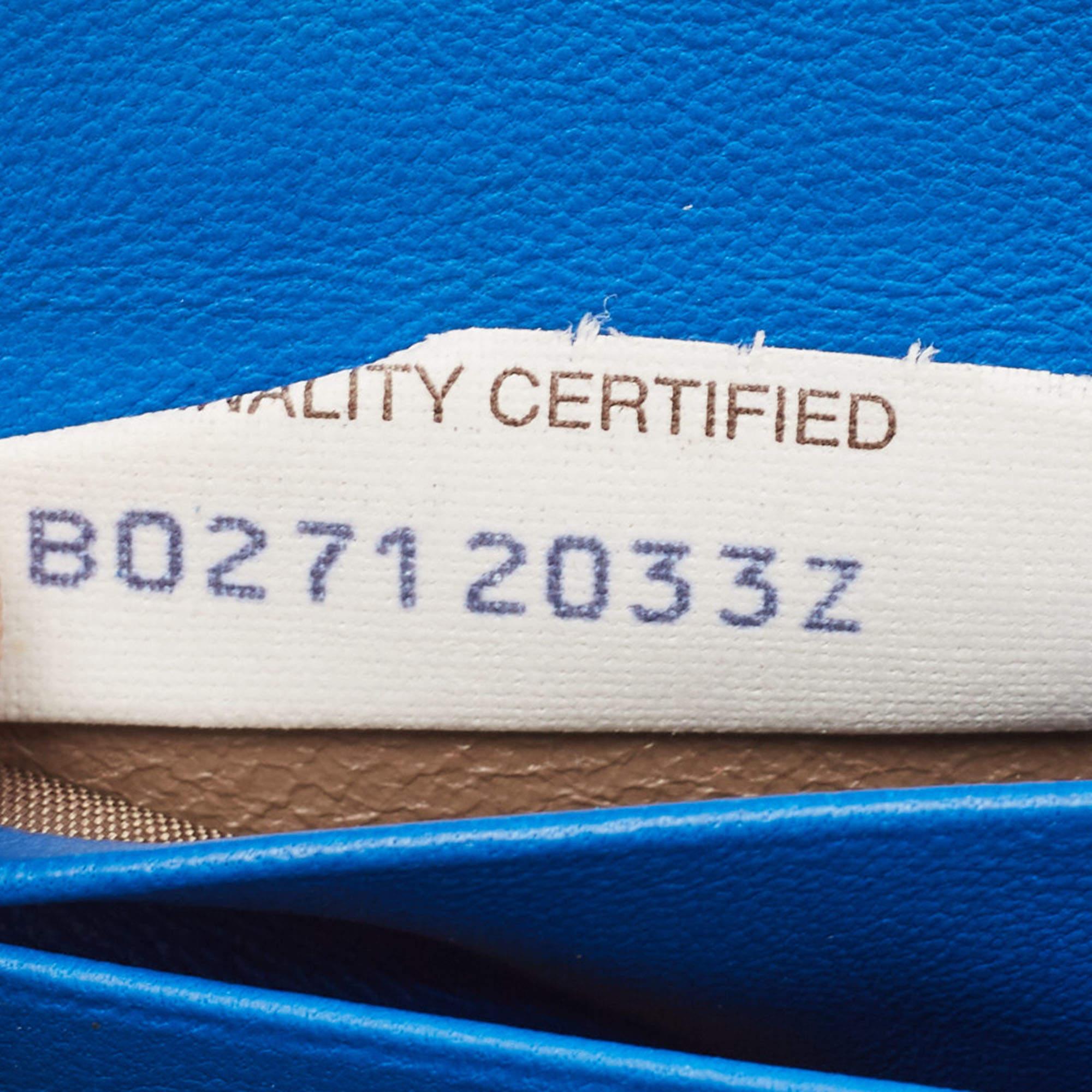 Bottega Veneta Portafoglio con zip in pelle Intrecciato Blu in vendita 6