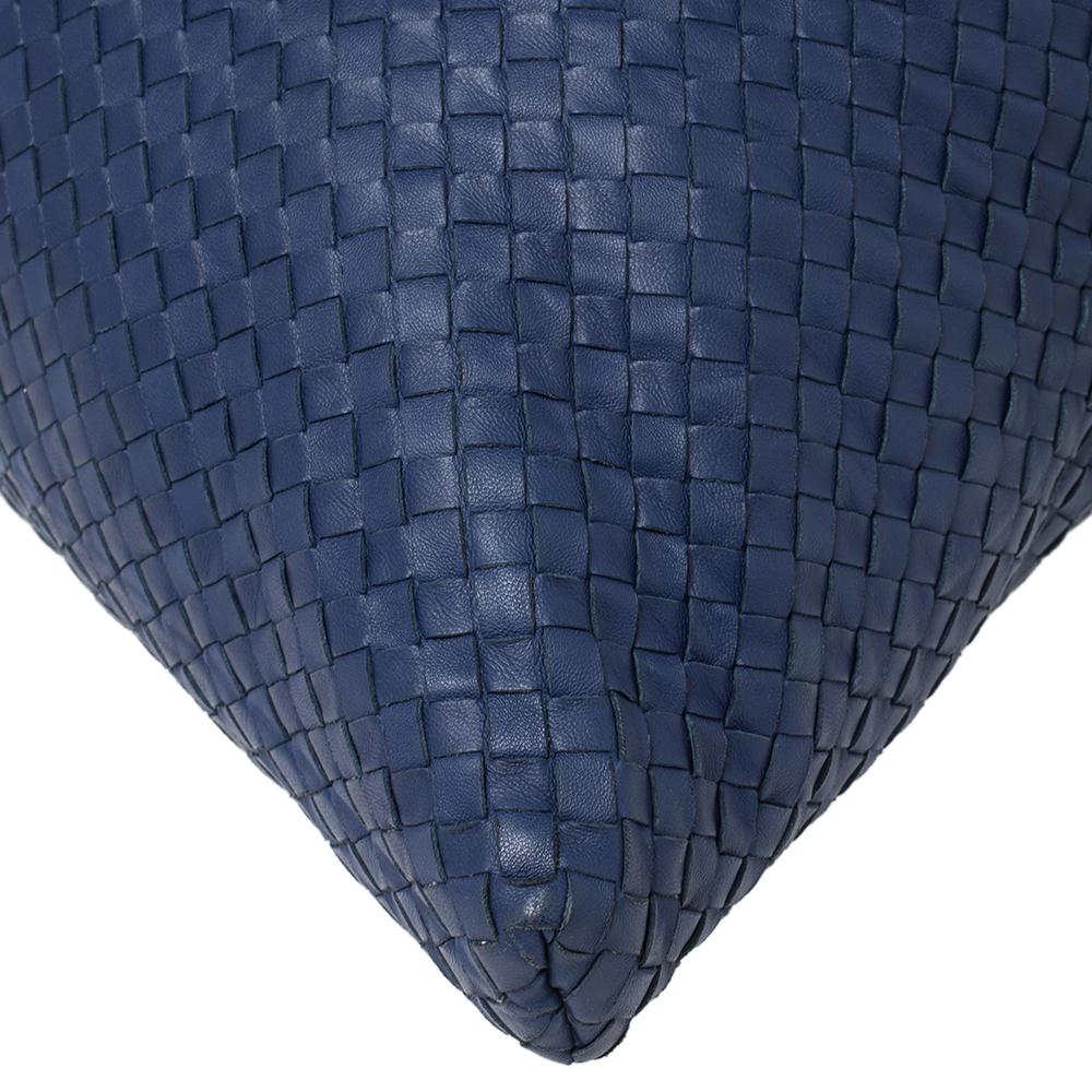 Bottega Veneta Blue Intrecciato Nappa Leather Maxi Convertible Tote 7