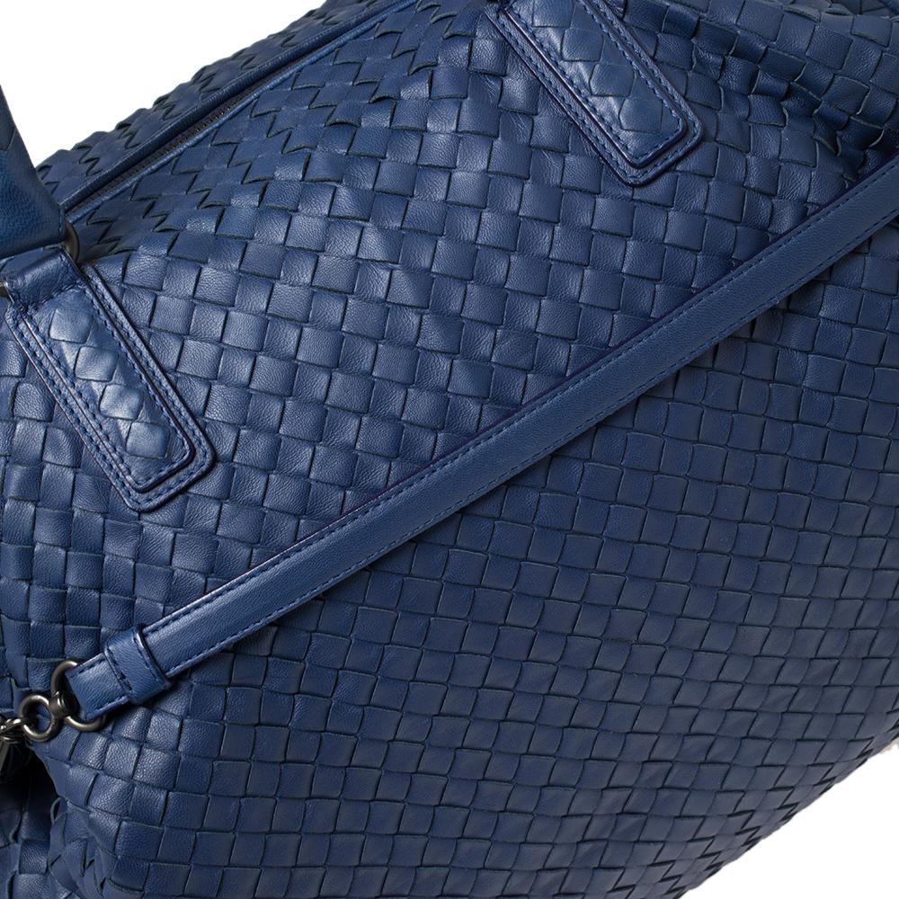 Bottega Veneta Blue Intrecciato Nappa Leather Maxi Convertible Tote 8
