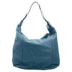 Bottega Veneta Blue Leather Ladies Shoulder Hobo Bag