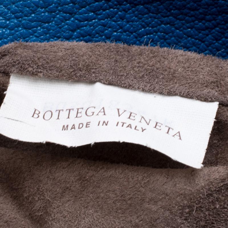 Bottega Veneta Blue Leather Madras Heritage Brera Bowler Bag 2