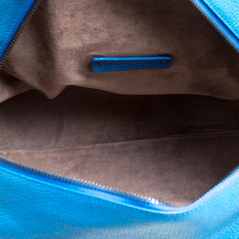 Bottega Veneta Blue Leather Madras Heritage Brera Bowler Bag 4
