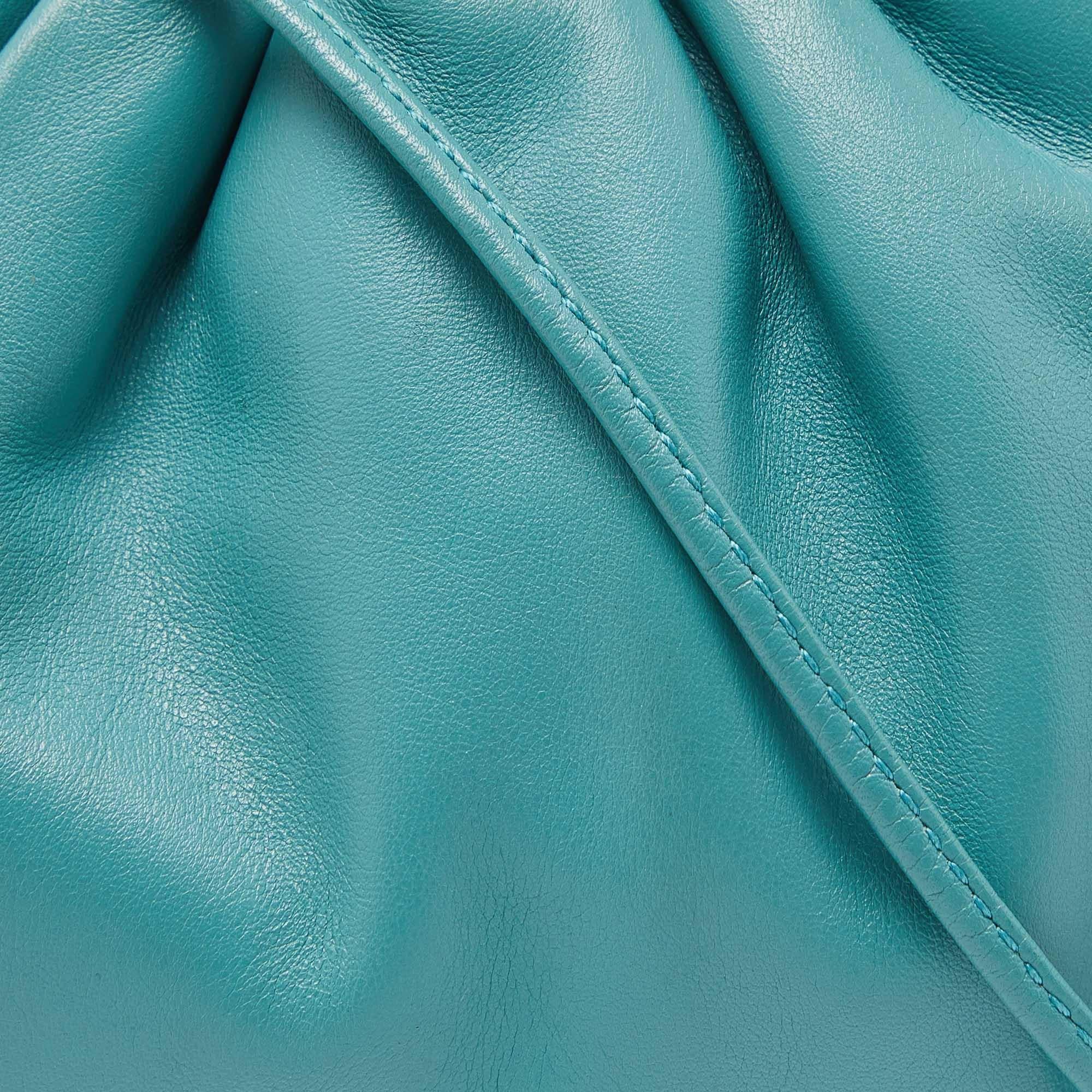 Bottega Veneta Blue Leather Mini The Pouch Bag 1