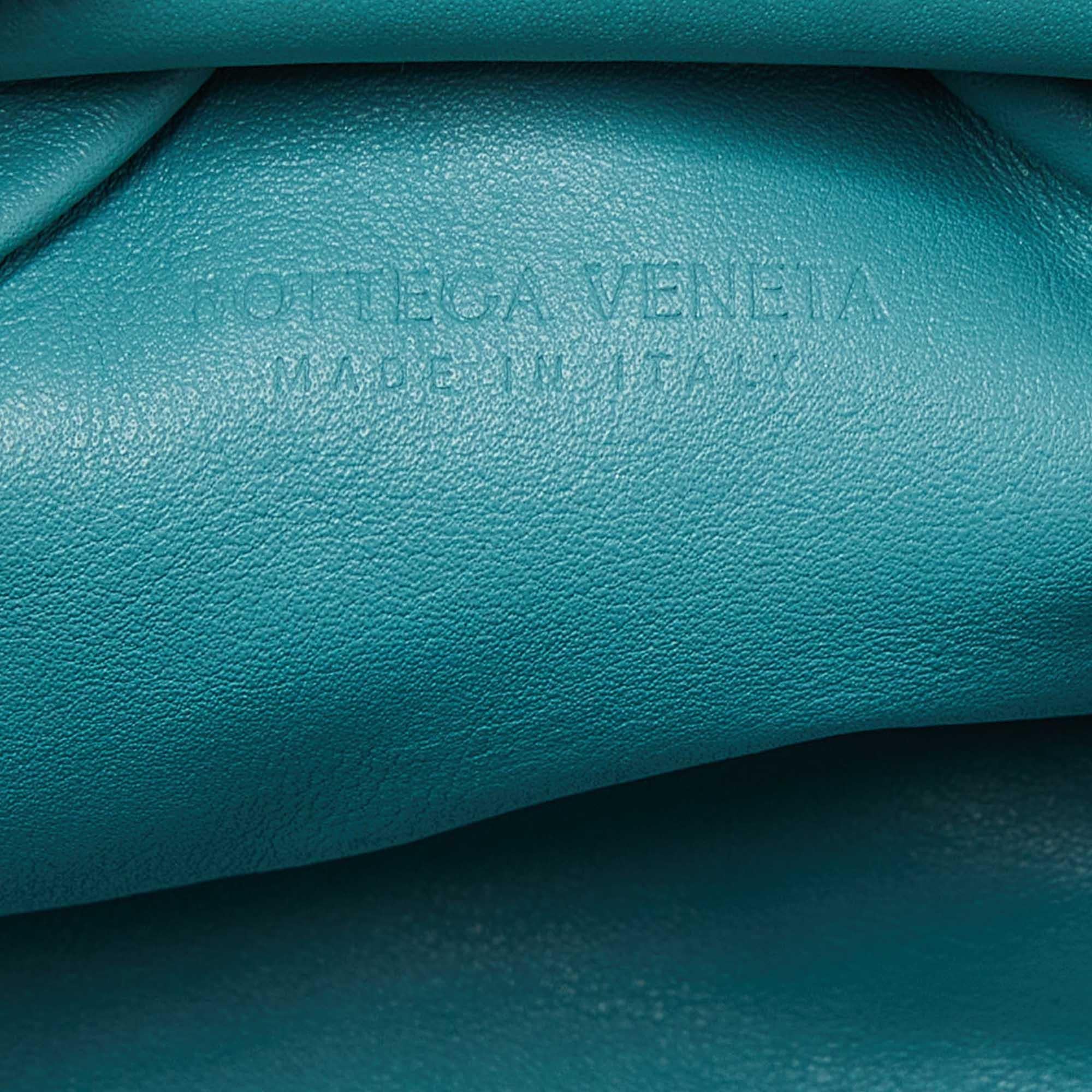 Bottega Veneta Blue Leather Mini The Pouch Bag 4