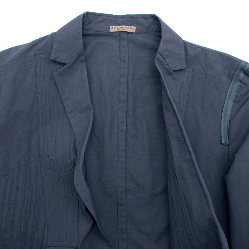 Bottega Veneta Blue Light-Weight Single-Breasted Jacket L 52 In Excellent Condition For Sale In London, GB