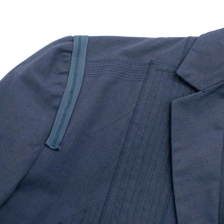 Bottega Veneta Blue Light-Weight Single-Breasted Jacket L 52 For Sale ...