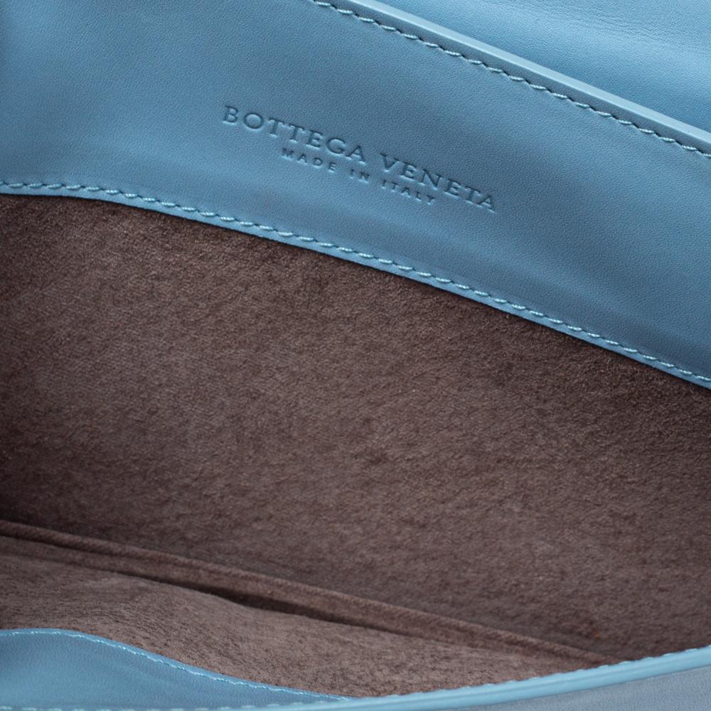 Bottega Veneta Blue Ombre Intrecciato Leather Montebello Clutch 2