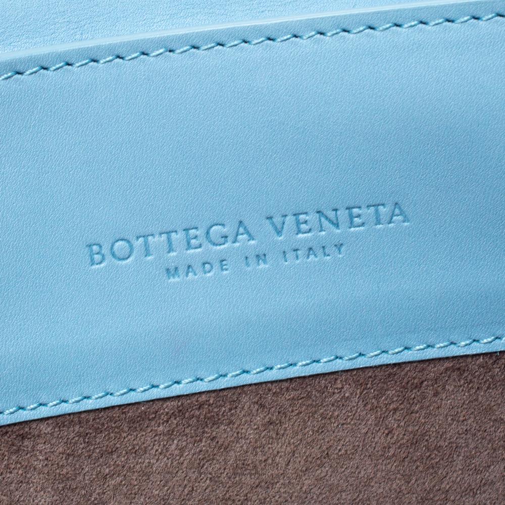 Bottega Veneta Blue Ombre Intrecciato Leather Montebello Clutch 3