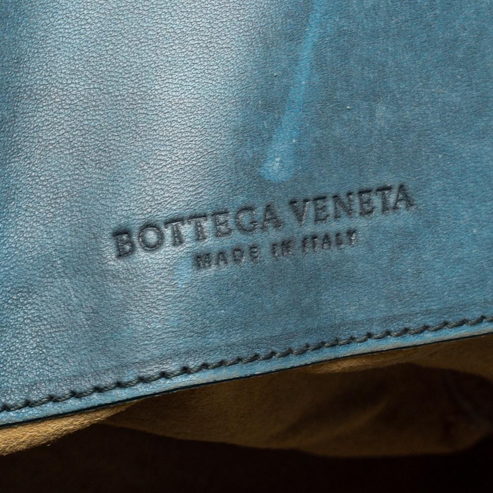 Gray Bottega Veneta Blue Ombre Intreciatto Leather Tote