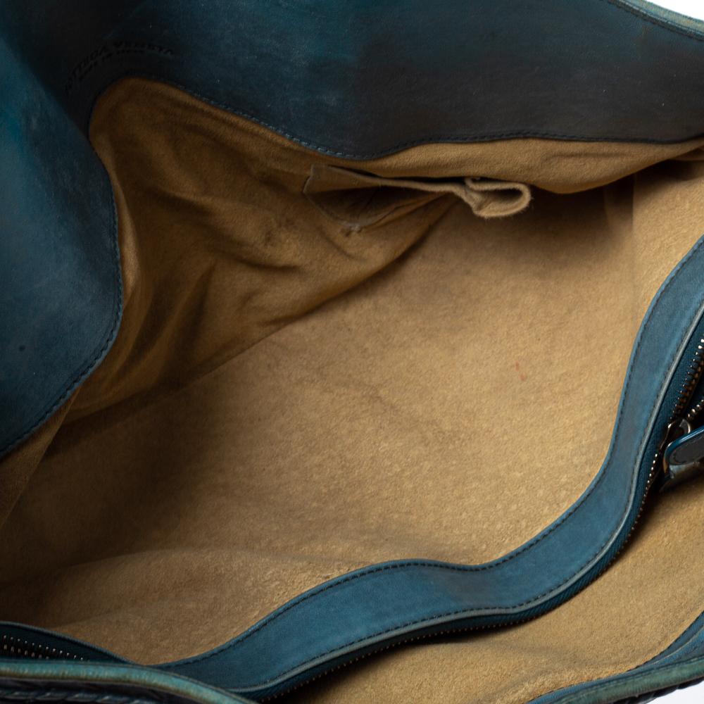 Bottega Veneta Blue Ombre Intreciatto Leather Tote 1