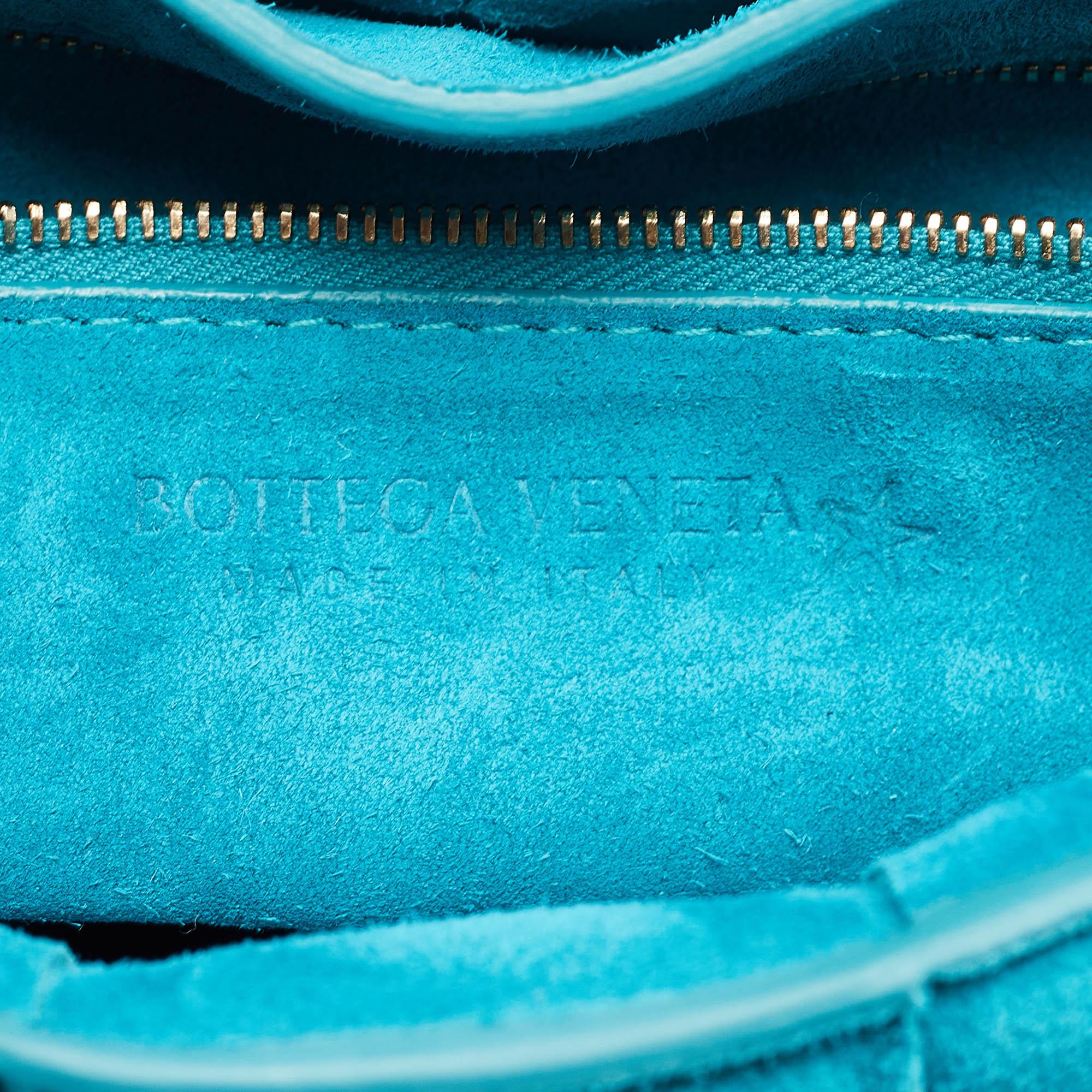 Bottega Veneta Blue Padded Suede Chain Cassette Shoulder Bag 5