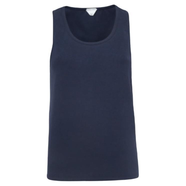 Bottega Veneta Camiseta de tirantes de punto elástico azul XS
