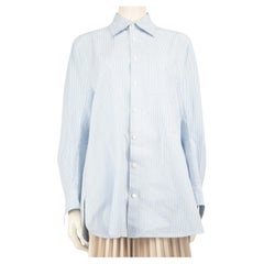 Camicia Bottega Veneta a righe blu taglia S