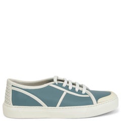 BOTTEGA VENETA blue & white INTRECCIATO Sneakers Shoes 38