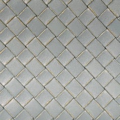 BOTTEGA VENETA Blue Woven Intrecchiato Leather Zipper Checkbook Wallet