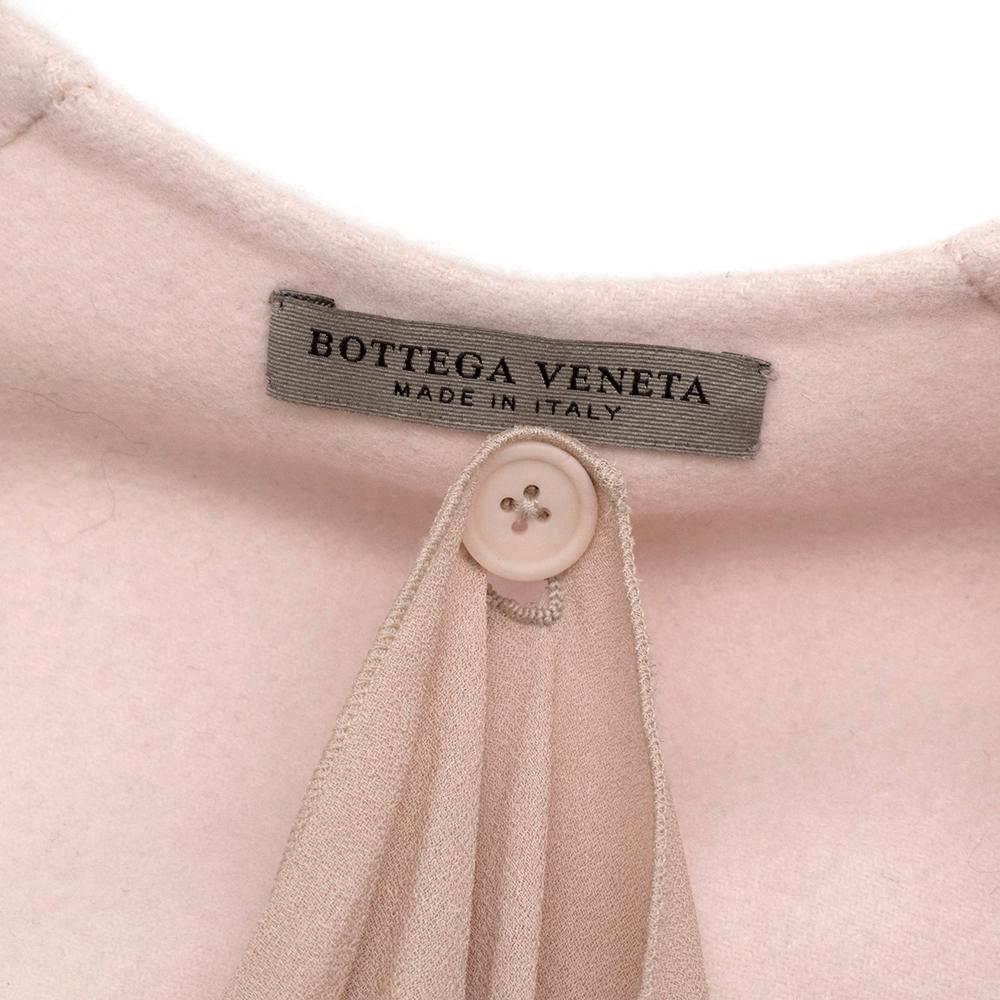 Beige Bottega Veneta Blush Pink Cashmere Tie Waist Coat - Size US 0 - 2