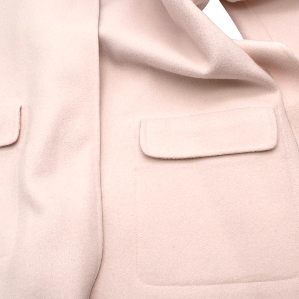 Bottega Veneta Blush Pink Cashmere Tie Waist Coat - Size US 0 - 2 In Excellent Condition In London, GB