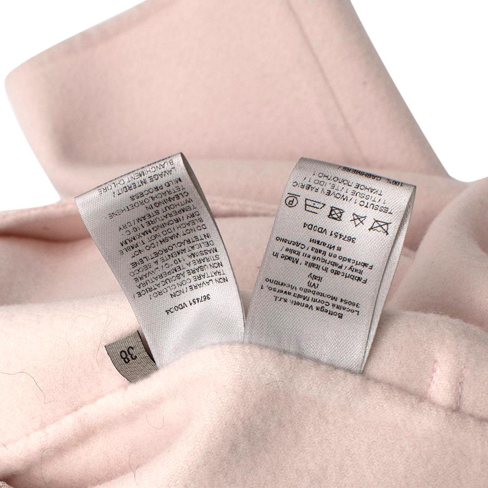 Bottega Veneta Blush Pink Cashmere Tie Waist Coat - Size US 0 - 2 2