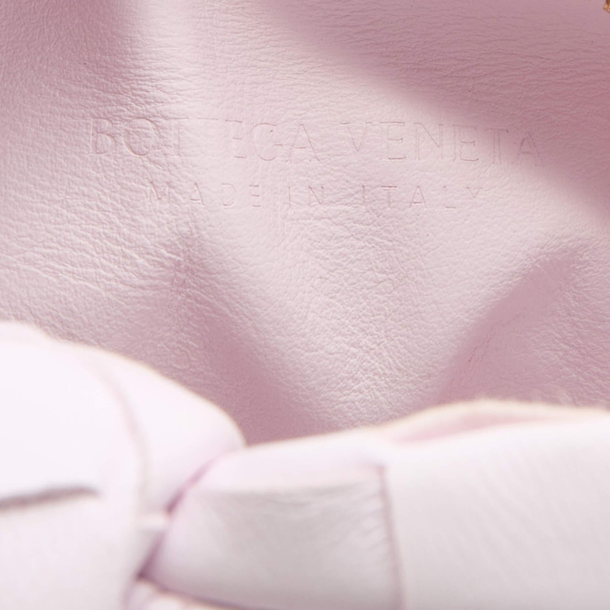 Women's Bottega Veneta Blush Pink Intrecciato Leather Mini Jodie Hobo