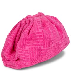BOTTEGA VENETA Bonbon pink POUCH Clutch Bag Intrecciato Terry Jacquard