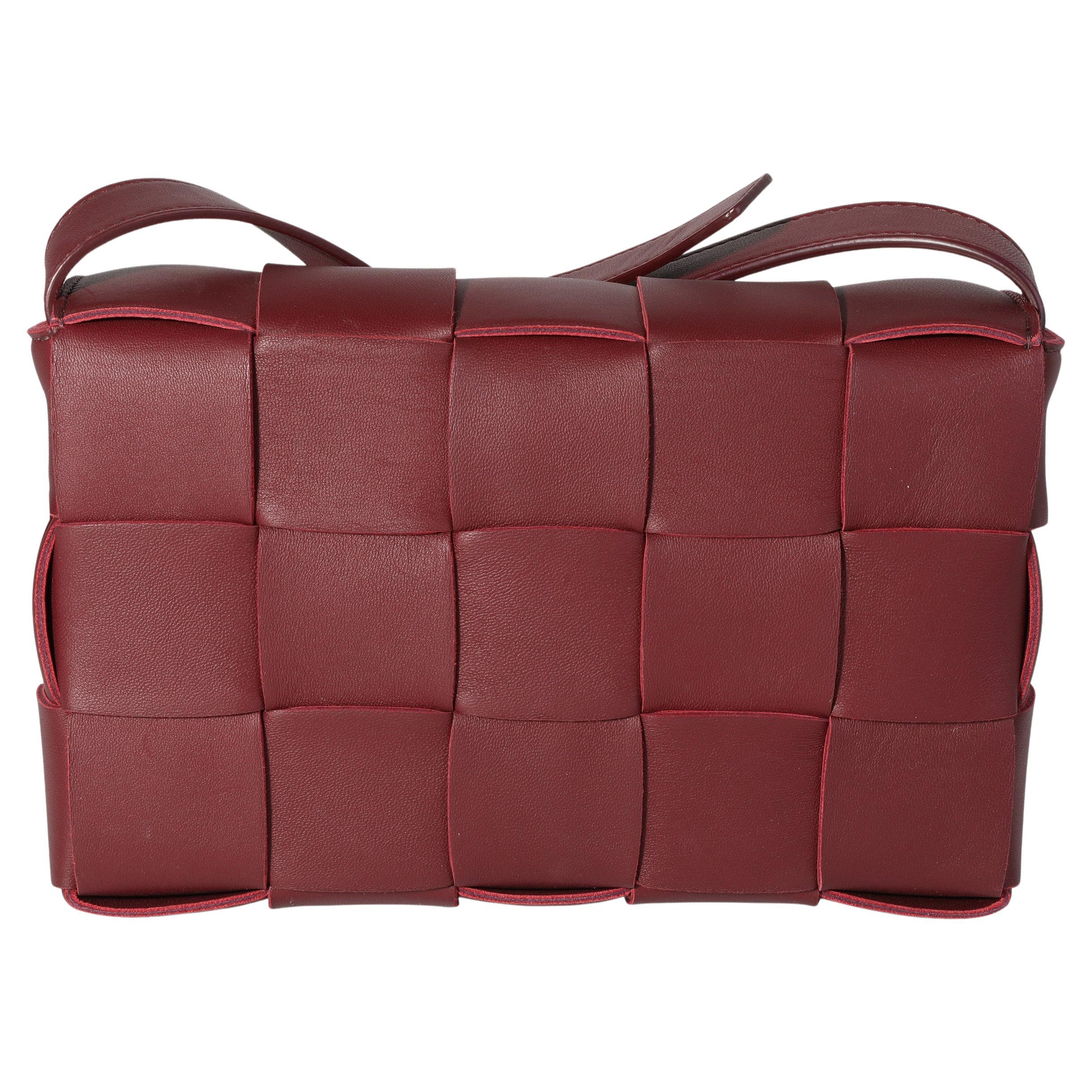 Bottega Veneta Bordeaux Intrecciato Lambskin Cassette Bag For Sale at  1stDibs