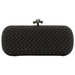 Bottega Veneta Box Knot Clutch Intrecciato Satin Long