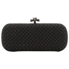 Bottega Veneta  Box Knot Clutch Intrecciato Satin Long