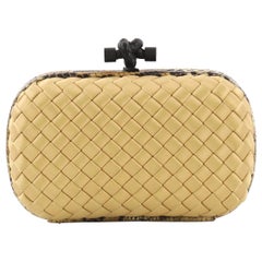 Bottega Veneta Box Knot Clutch Intrecciato Satin Small