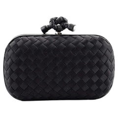 Bottega Veneta Box Knot Clutch Intrecciato Satin Small