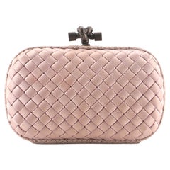 Bottega Veneta Box Knot Clutch Intrecciato Satin Small