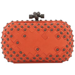 Bottega Veneta Box Knot Clutch Studded Intrecciato Nappa Small