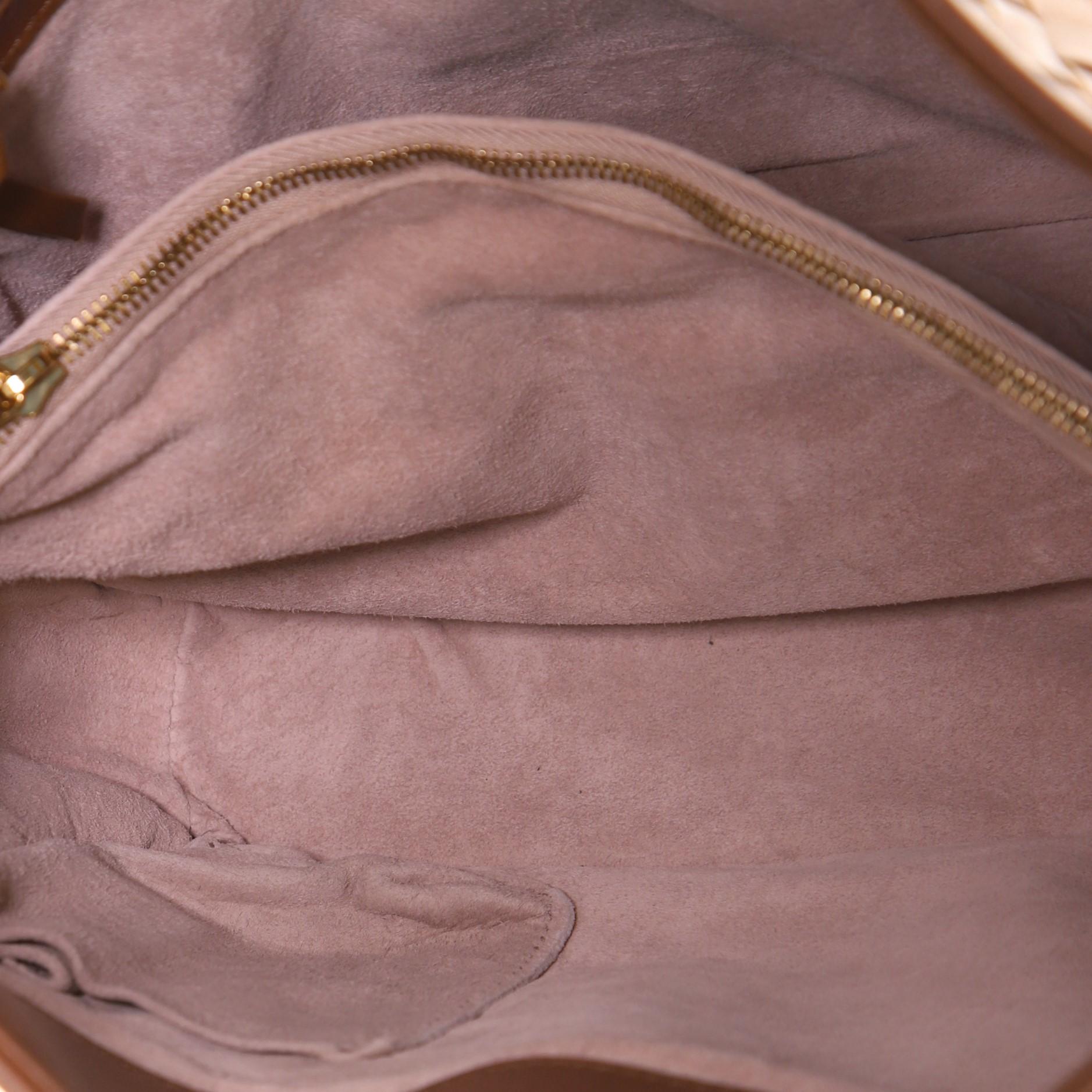 Brown Bottega Veneta Braided Handle Shoulder Bag Intrecciato Nappa Small