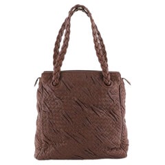 Bottega Veneta Geflochtener Henkel Tote Cervo Leder mit Intrecciato Detail Medium