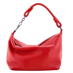 Bottega Veneta Braided Handle Zip Shoulder Bag Leather Small