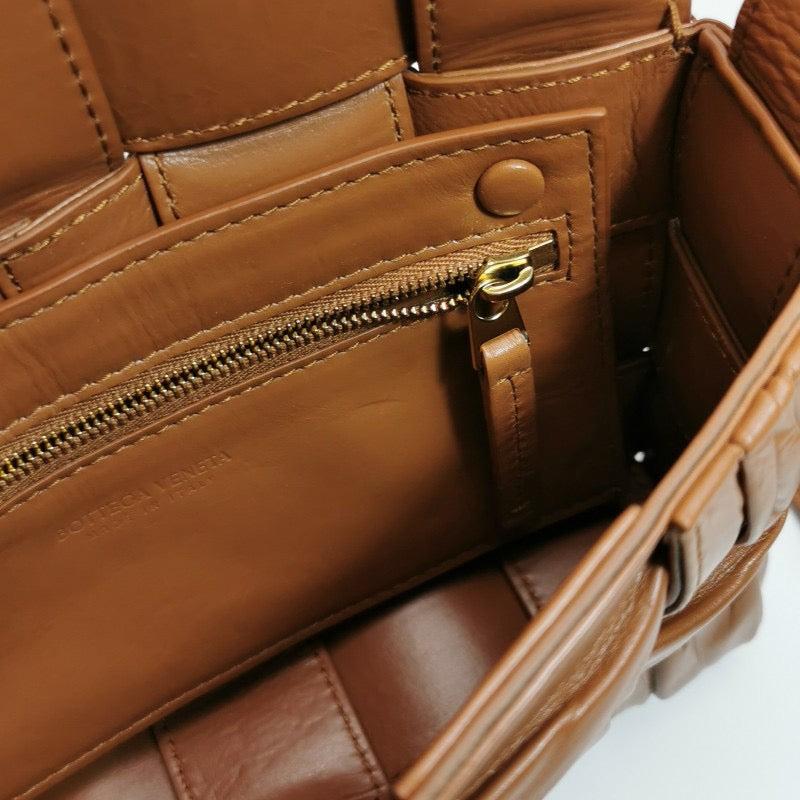 Bottega Veneta Brick Cassette Small Tan Brown Leather Crossbody Bag For Sale 6