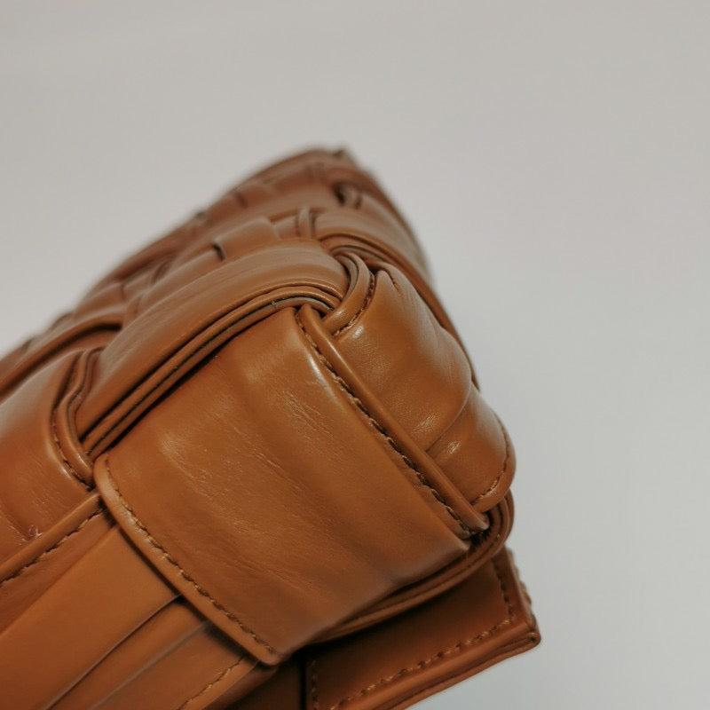 Bottega Veneta Brick Cassette Small Tan Brown Leather Crossbody Bag For Sale 7