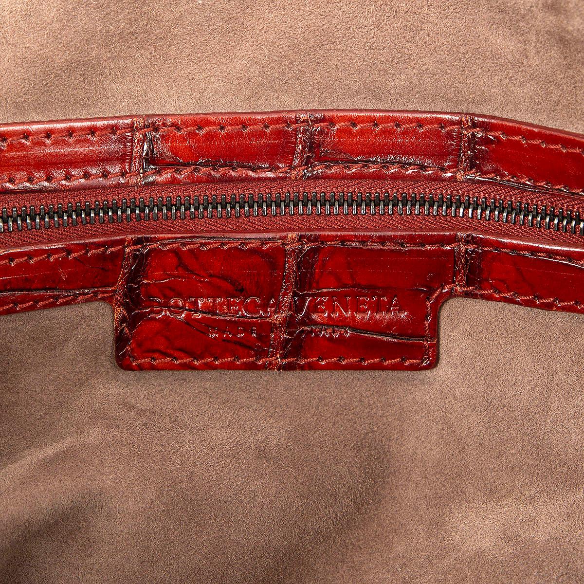 Red BOTTEGA VENETA brick red COCCO GLACE FLANNEL Bag For Sale