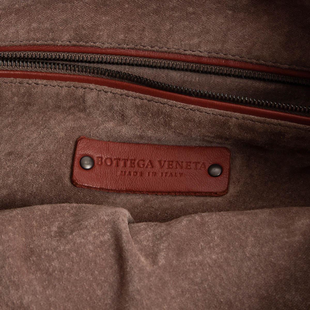 BOTTEGA VENETA brick red leather INTRECCIATO VENETA LARGE Shoulder Bag 1