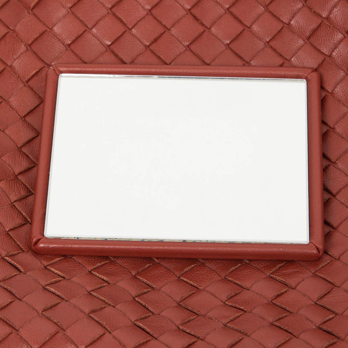 BOTTEGA VENETA brick red leather INTRECCIATO VENETA LARGE Shoulder Bag 3