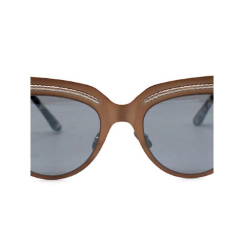 Bottega Veneta Bronze Cat-Eye Sunglasses In Excellent Condition For Sale In London, GB