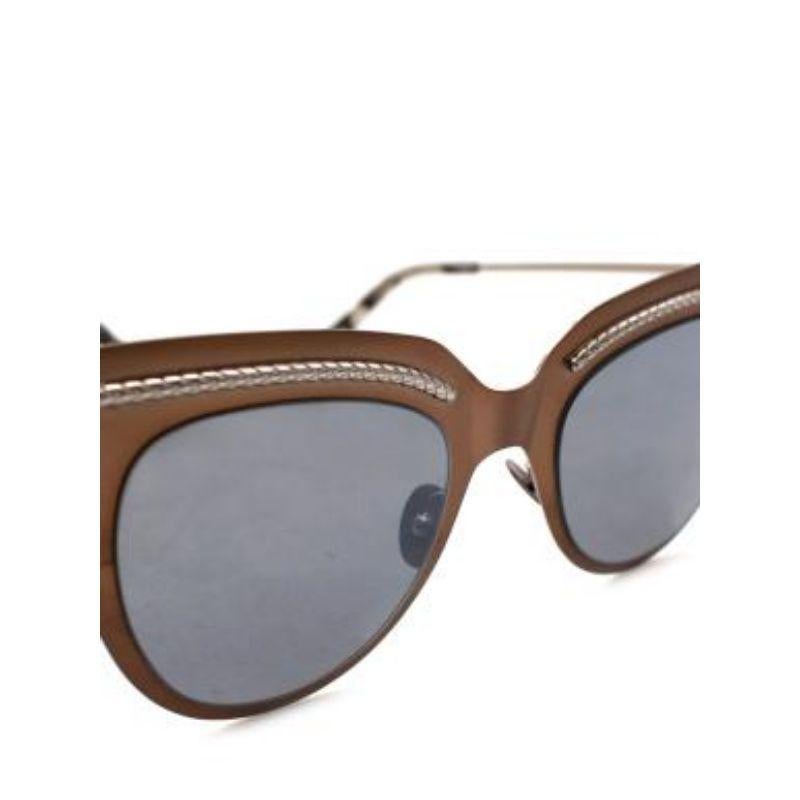 Bottega Veneta Bronze Cat-Eye Sunglasses For Sale 5