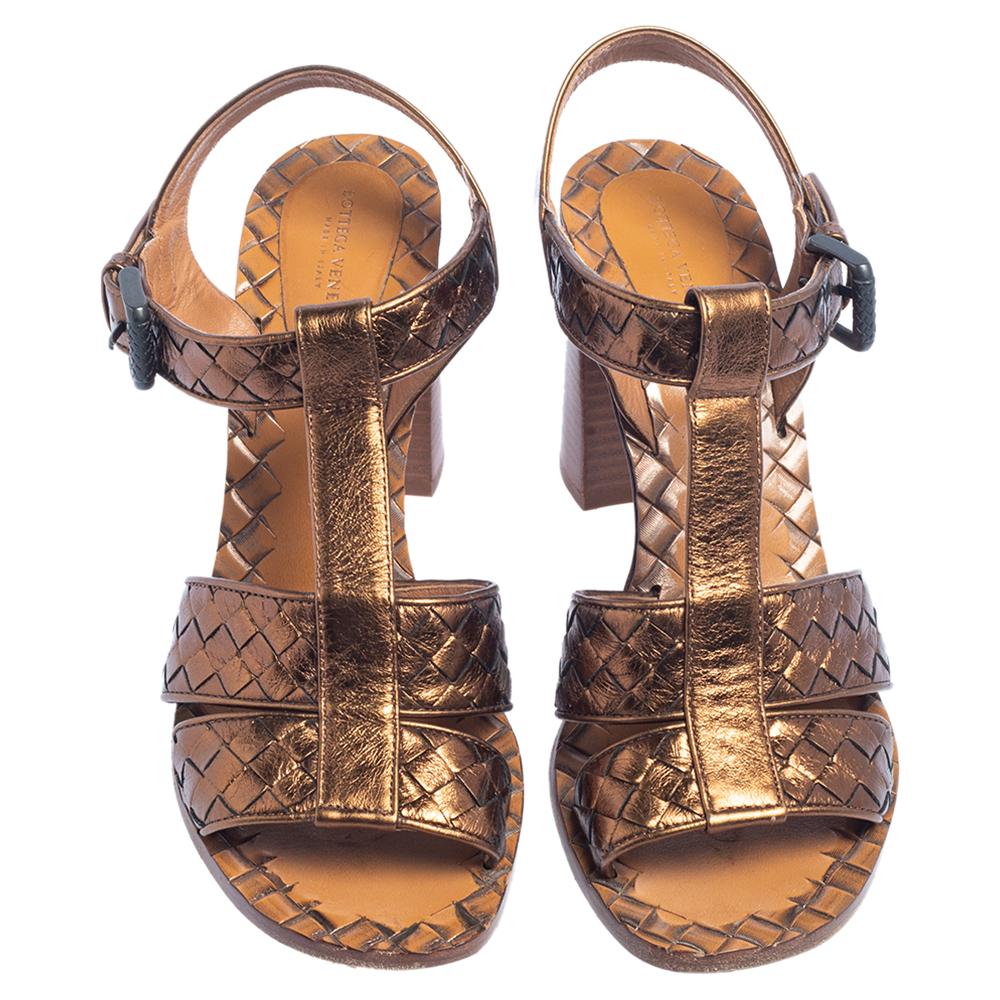 bronze low heel sandals