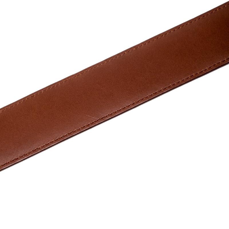 Bottega Veneta Bronze Intrecciato Leather Buckle Belt 80CM 2