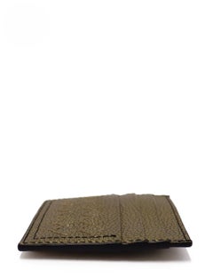 Bottega Veneta Bronze Intrecciato Leather Card Holder