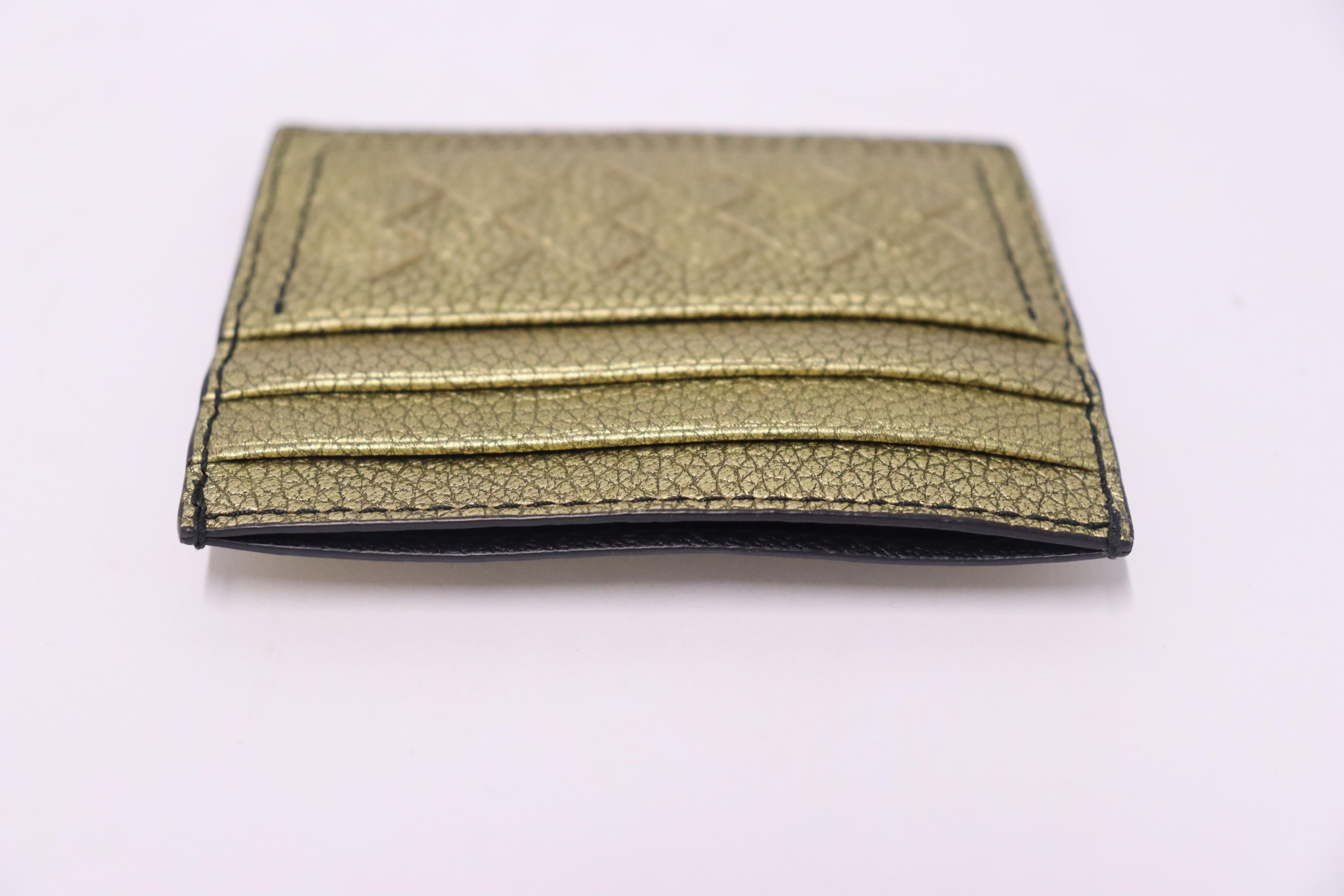 Bottega Veneta Bronze Intrecciato Leather Card Holder 1